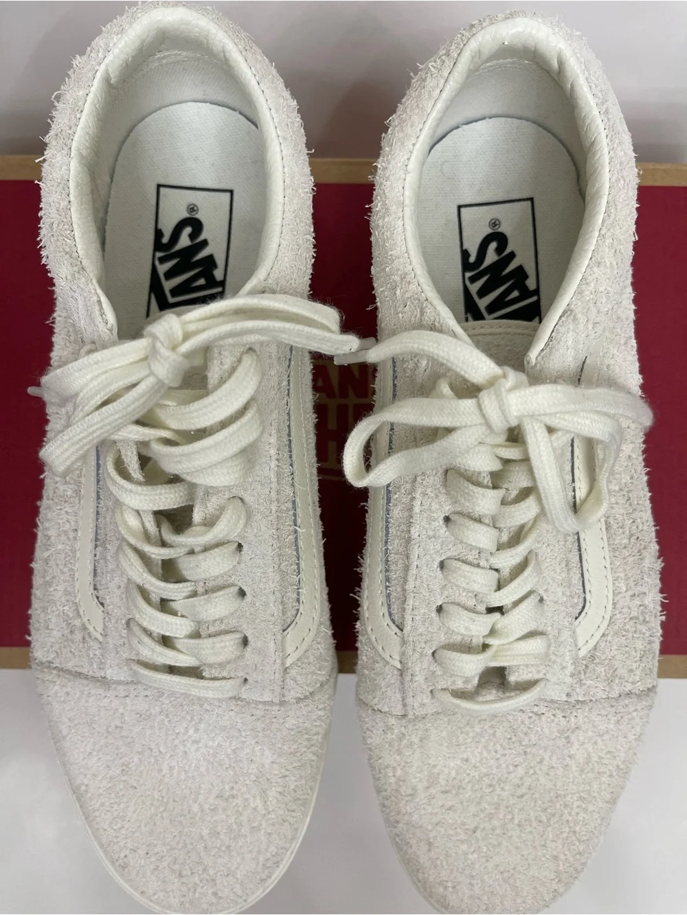 Vans Old Skool Fuzzy Suede Sherpa Marshmallow M7 W8.5